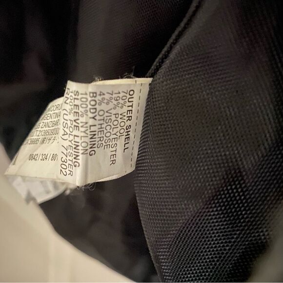 ZARA MAN Black Wool Blend Heavy Coat Size M - Picture 6 of 8